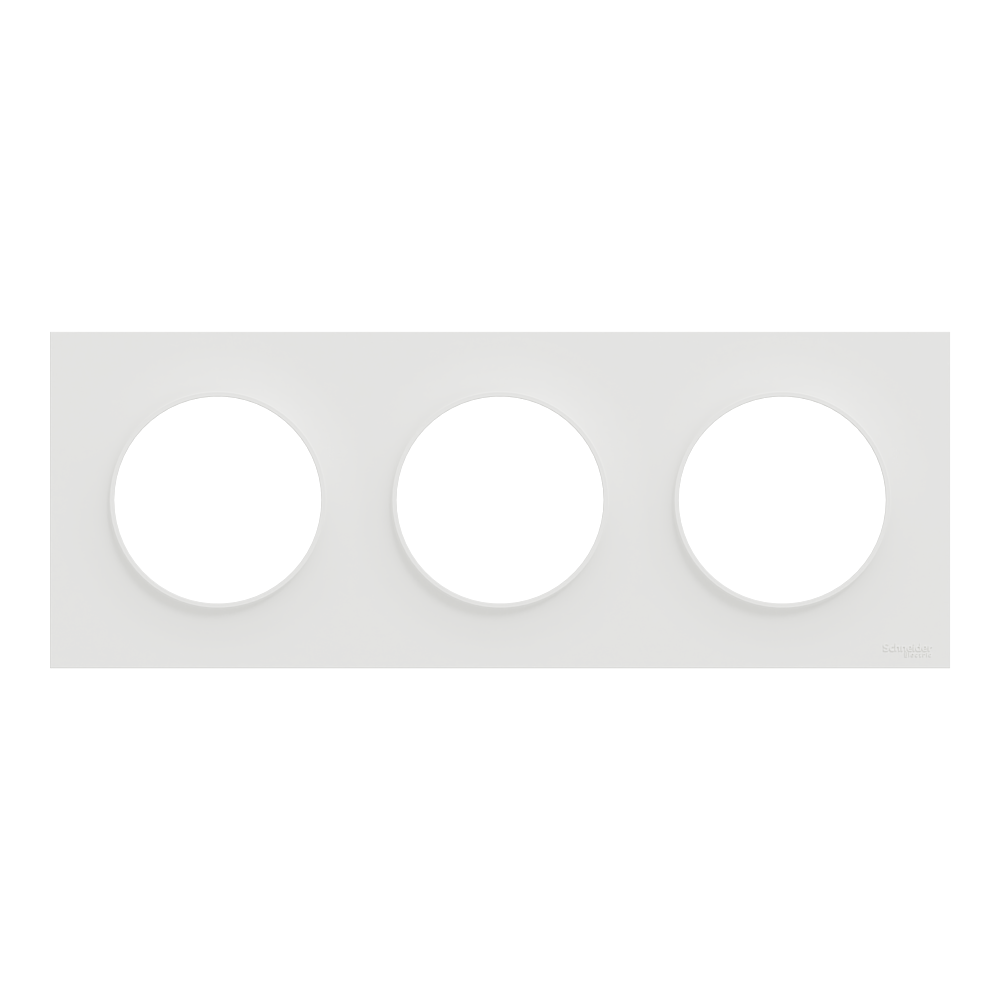 Odace Origine plaque 3 postes blanc